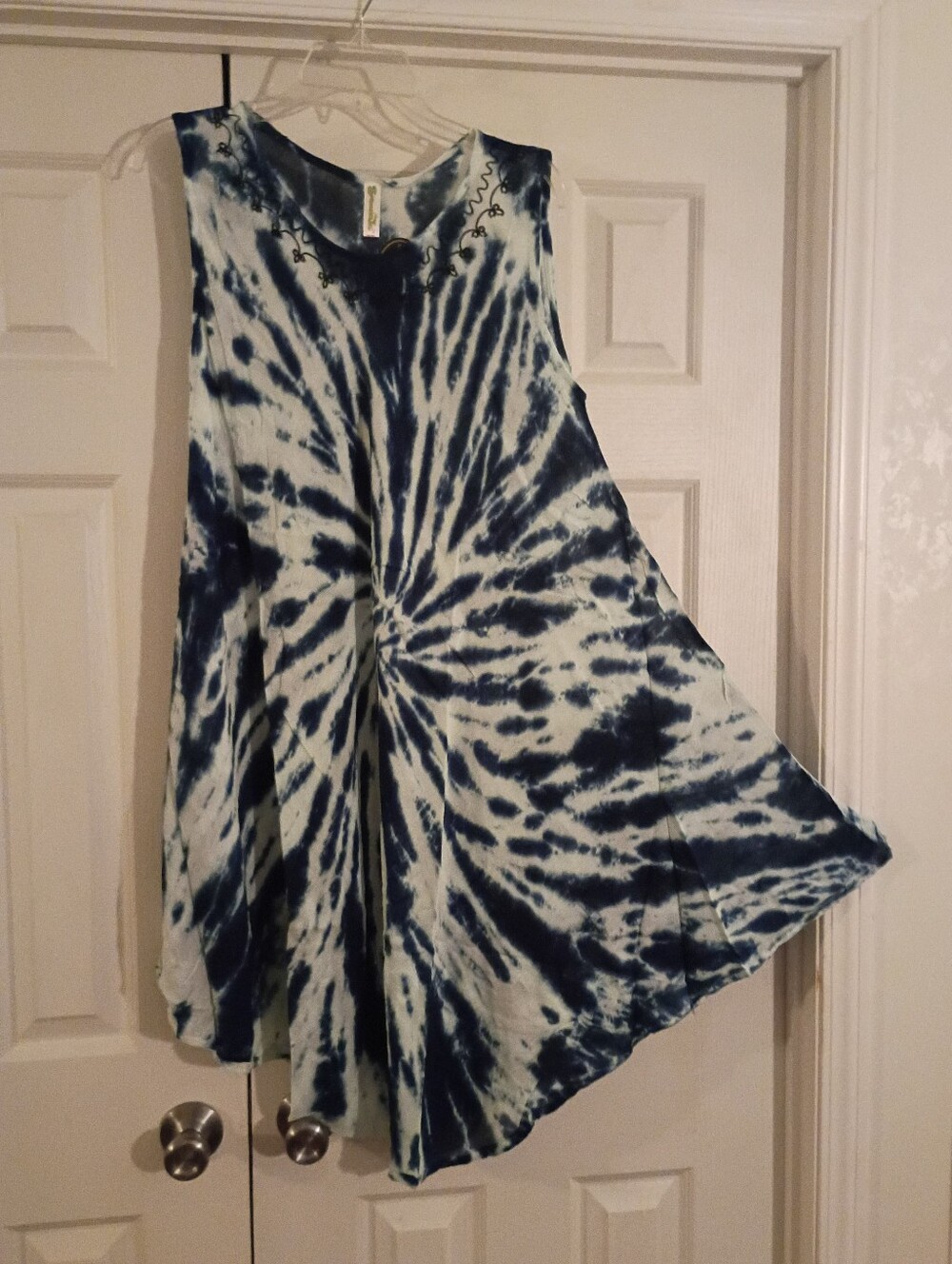 Navy Blue And White Tye Dye.